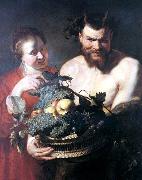 Peter Paul Rubens Faun and a young woman oil painting reproduction
